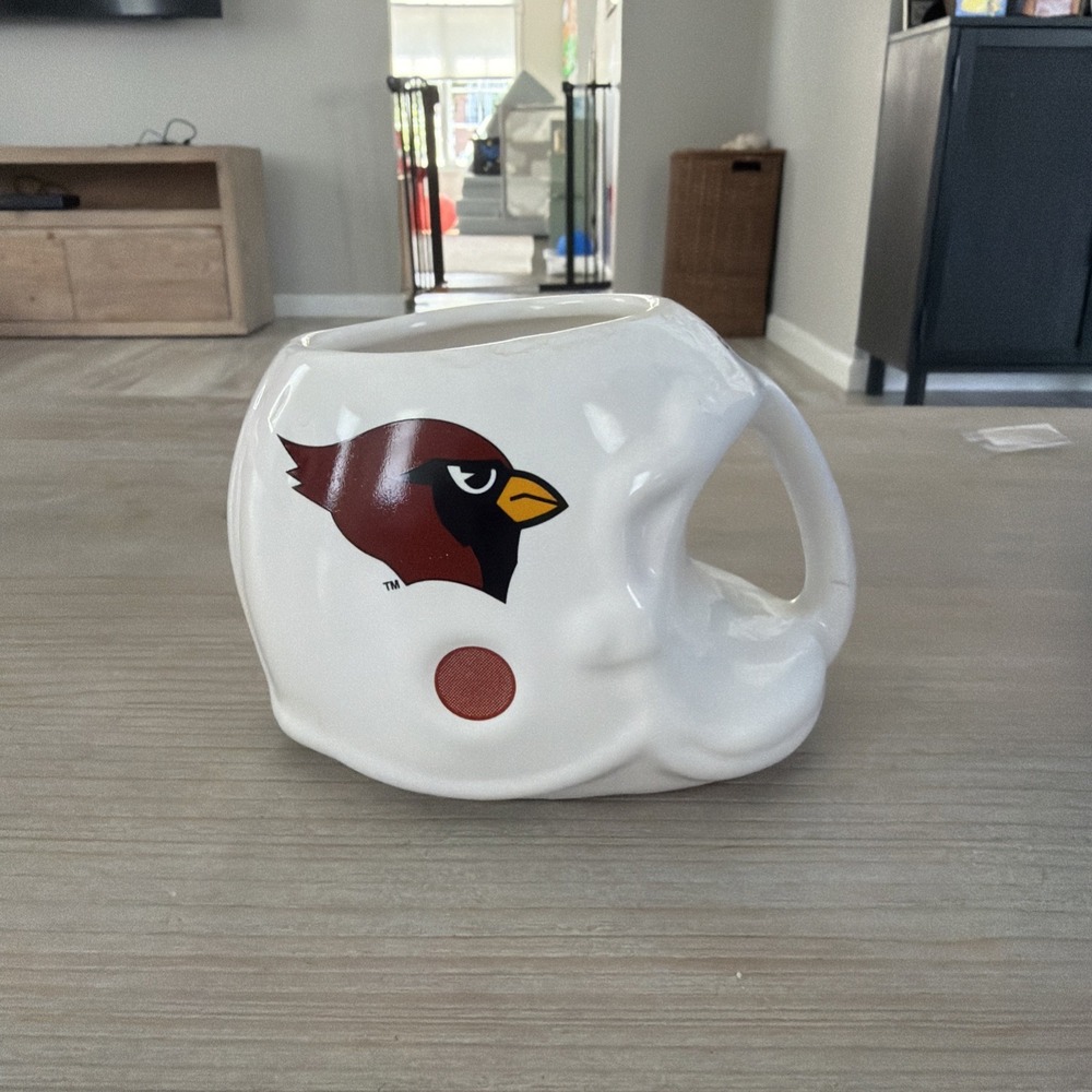 Vintage SL. Cardinals Helmet-Shaped Ceramic Mug